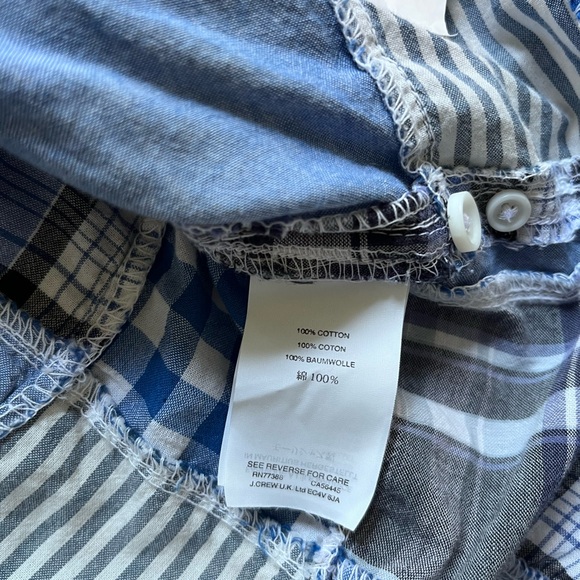 J Crew IndianMadras Blue and Black Men's Shirt - Picture 6 of 9